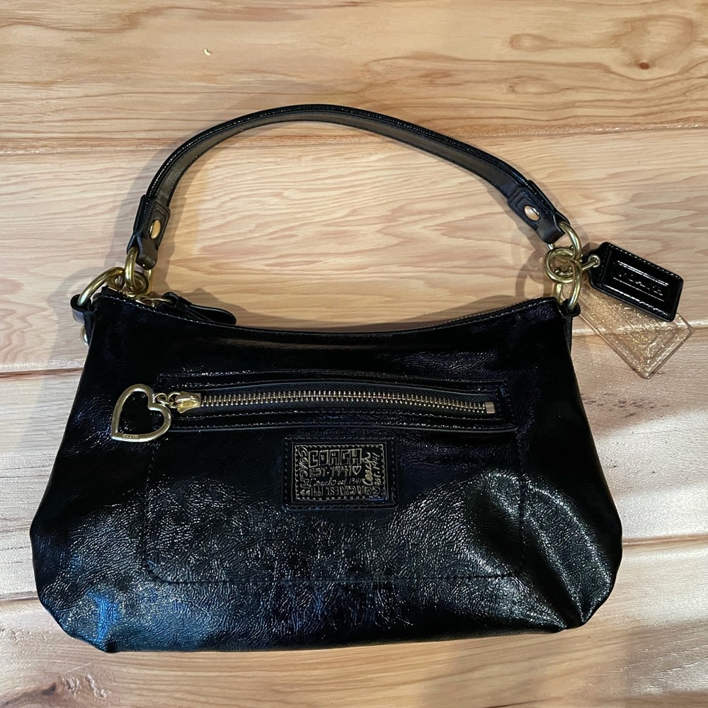 Coach Black Patent Leather Crossbody